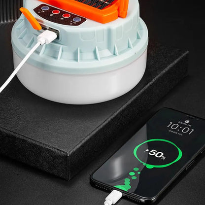 Lampara Linterna Solar Foco Camping Parlante Bt Powerbank Varios