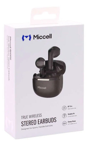 Auriculares Inalambricos Bluetooth 5.4 Ios Android Tws Siri Negro
