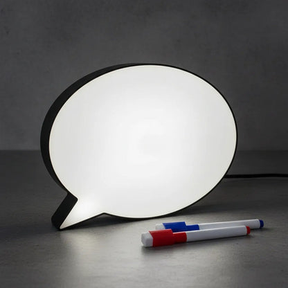 Lámpara Decorativa Escribir Diálogo Led Pizarra Con Marcador Negro Blanco