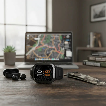 Smartwatch Reloj Inteligente Deportivo Llamadas Ios Android Aleatorio Deportiva Táctica Con Textura Antideslizante Negro Mate/negro Texturizado Gris Titanio / Negro Grafito