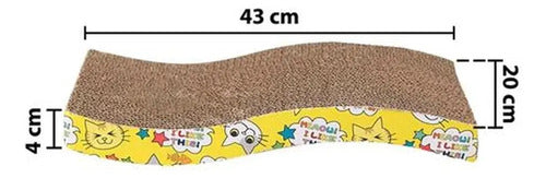 Rascador Gatos Rectangular Ondeado Corrugado De Carton Varios