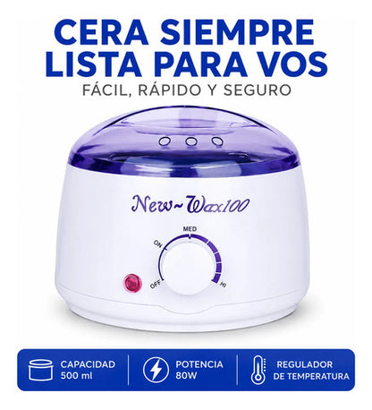 Fundidor Calentador Cera Depilatoria Regulador Temperatura Blanco