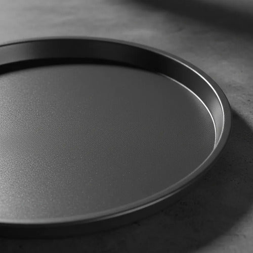Asadera Molde Pizza Antiadherente Redonda 28cm Cocina Negro