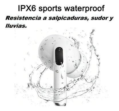 Audifonos Bluetooth A9pro Auriculares Inalámbricos Con Pantalla Táctil Compatible Con iPhone Android Blanco