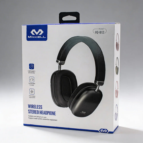 Auricular Inalambrico Vincha Bluetooth Ios Android Headset Negro