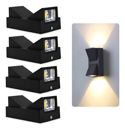 Set X4 Aplique Pared Bidireccional Lampara Foco Exterior