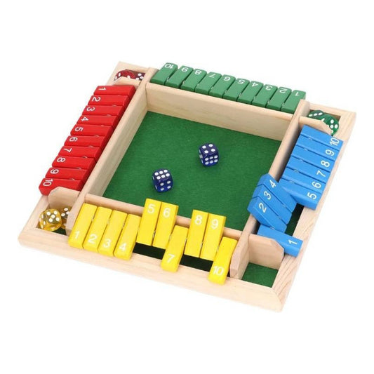 Juego De Dados Cierra La Caja Shut The Box Madera 22x22cm