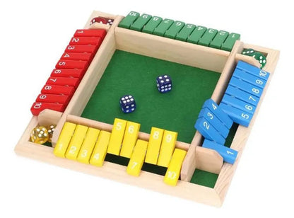 Juego De Dados Cierra La Caja Shut The Box De Madera