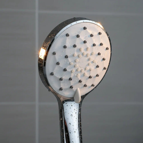 Set Kit Duchero Manual Manguera Soporte 150cm Baño Ducha Plateado