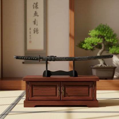 Katana Decorativa Japonesa Soporte Base Samurai Espada 100cm Negro