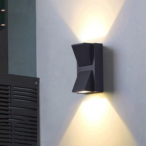 Set X2 Aplique Pared Bidireccional Lampara Foco Exterior