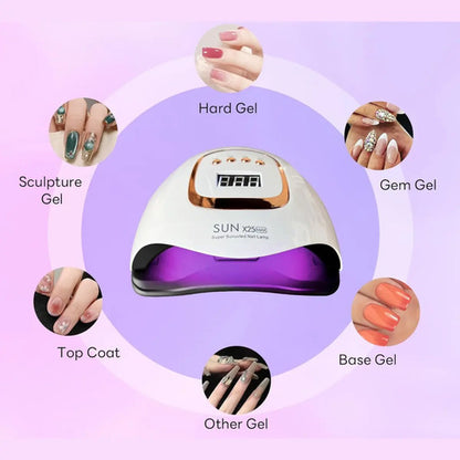 Lampara Secador De Uñas Cabina Uv 81 Led Manicura 380w Blanco