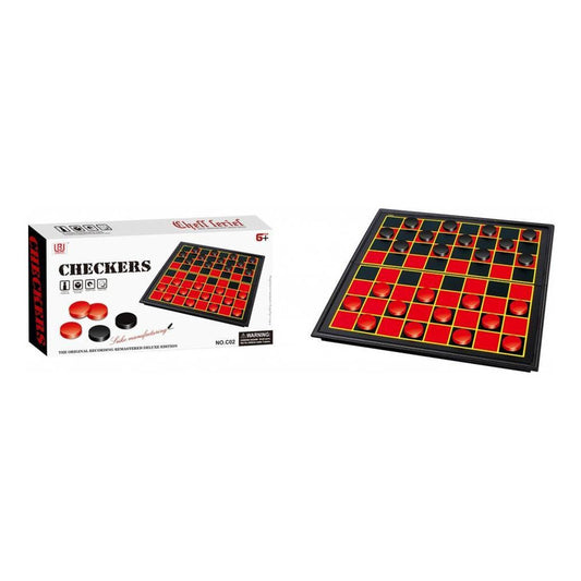 Juego De Damas Magnetico Y Plegable Tablero 30x30 Cm