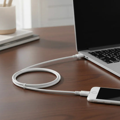 Cable De Carga Y Datos Ios Usb-a Carga Rapida 3m 2.4a 5v Blanco