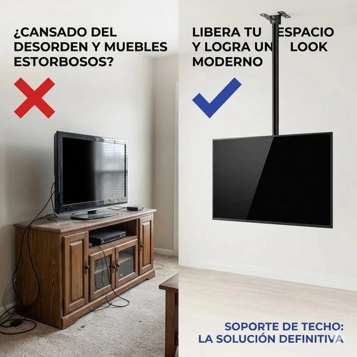 Soporte Pared Televisor Articulado Brazo Extensible 26-65 Negro
