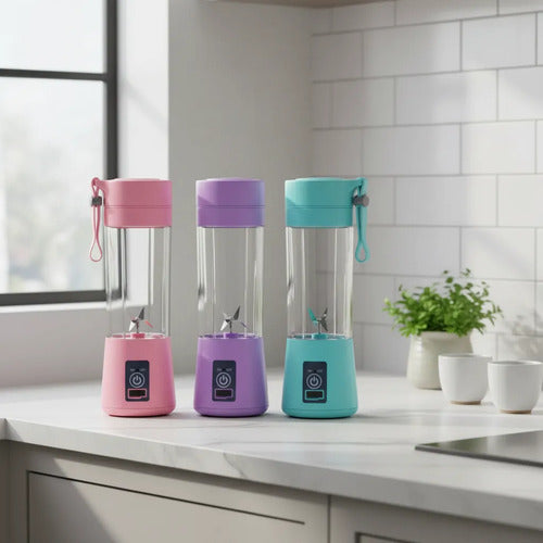 Licuadora Portatil Varios Colores Usb Recargable Vaso Batido Violeta