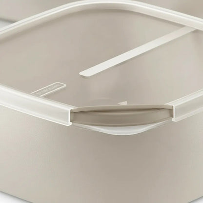 Recipiente Pote Tupper Plástico Tapa Transparente 3.4l Blanco