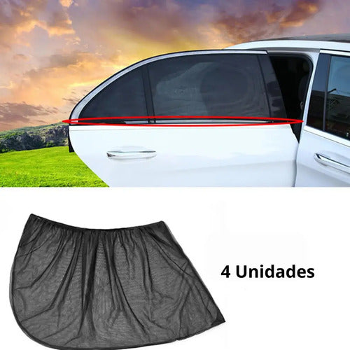 Parasol Para Auto Cortina Para Ventanillas Laterales X4