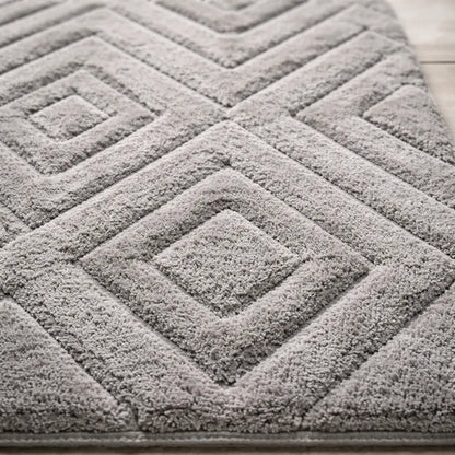 Alfombra Baño Secado Rápido Mediana Absorbente 50x80cm Gris