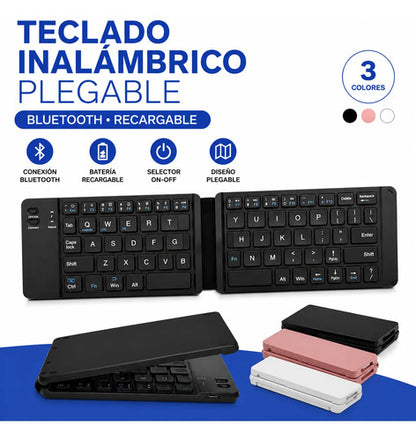 Teclado Inalambrico Plegable Pc Bluetooth Portatil Tablet Aleatorio - 3 Colores Español