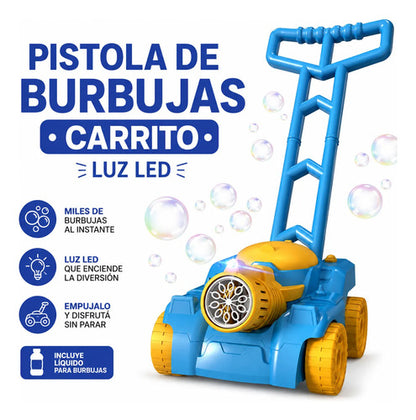 Carrito Pistola Burbujas Lanzador Infantil Luz Led Juguete Aleatorio