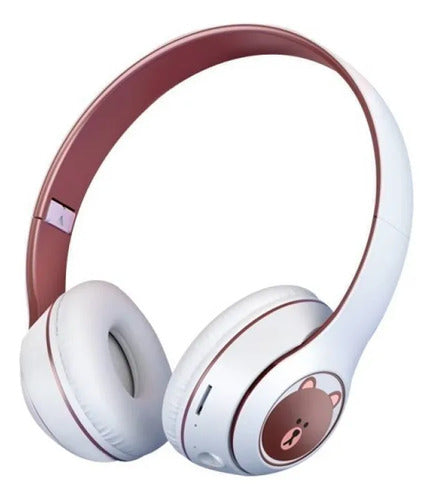 Auricular Bluetooth Oso Plegable Manos Libres Mic Stereo Aleatorio