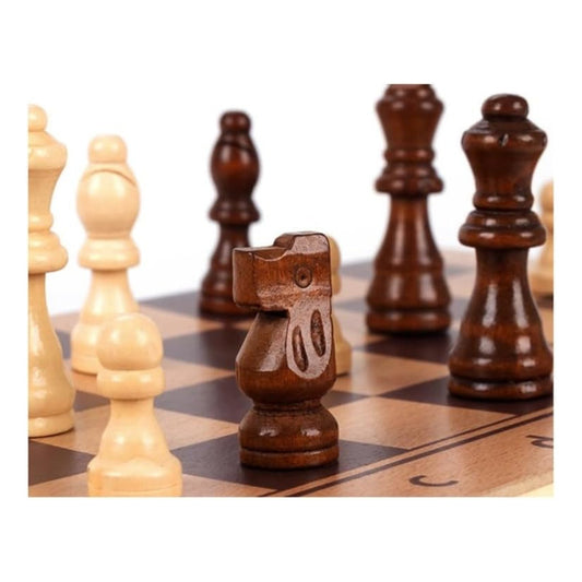 Ajedrez De Madera Juego De Mesa  48x48cm