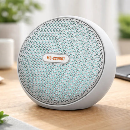 Parlante Bluetooth Portátil Led Rgb Tws Usb Fm 6w Potente Celeste