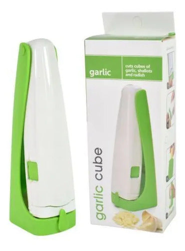 Picador Ajo Manual Cocina 17cm Verduras Garlic Cube Cortador Blanco