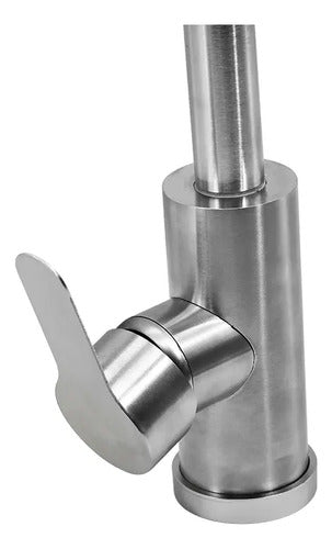 Monocomando Cocina Cuello Cisne Canilla Mesada Grifo Metal Cromado