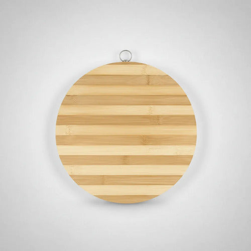Tabla Redonda De Madera Con Gancho Metal 36cm Cocina Tabla Redonda Con Gancho