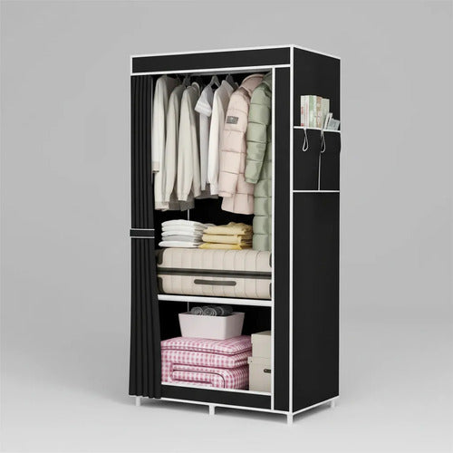 Armario Portatil 146x56 Oficina Tela Tnt Organizador Ropero 5 Colores Segun Stock