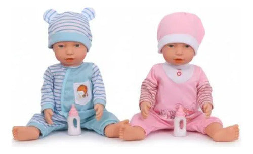 Muñeco Bebe Interactivo 46cm Movimientos Sonidos Mamadera