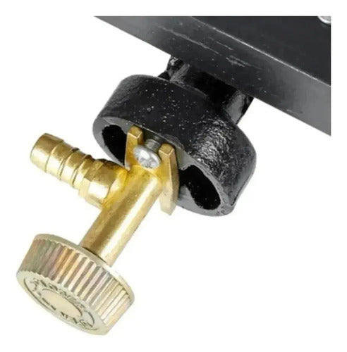 Anafe Gas 1 Hornalla Hierro Quemador Cocinilla Portatil Negro