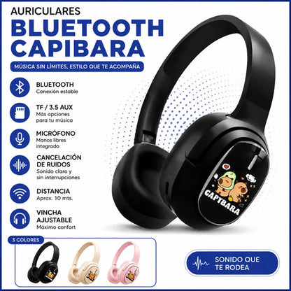 Auriculares Bluetooth Capibara Manos Libres Cancelación Aleatorio