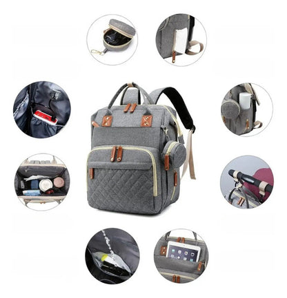 Mochila Maternal Convertible Con Cambiador