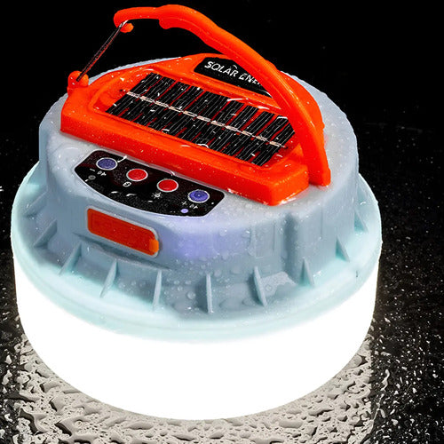 Lampara Solar Linterna Camping Farol Parlante Bt Powerbank Varios