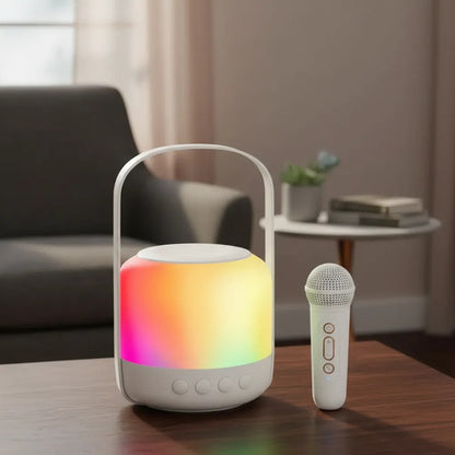 Parlante Bluetooth Portátil Led Rgb C/micrófono Inalámbrico Blanco