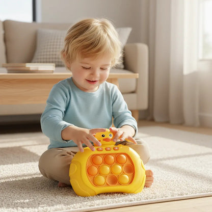 Juego Consola Pop It Pato Electrónica Luz Sonido Infantil Amarillo