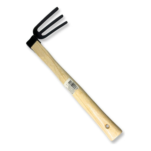 Rastrillo Con Mango De Madera Para Jardin 38x7x14cm