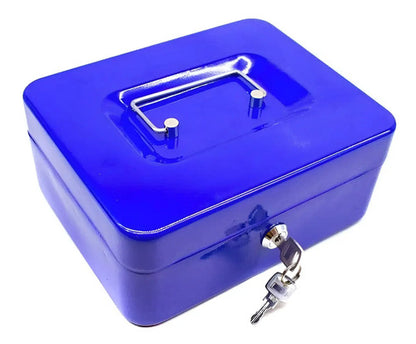 Caja Metalica De Seguridad 20x16x9cm Rc1750 Color Azul