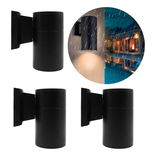 Set X3 Foco Pared Aplique Exterior Lampara Unidireccional