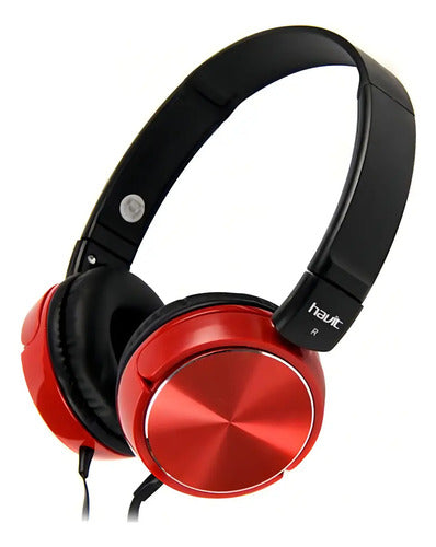 Auriculares Con Micrófono Para Tablet Y Celular Color Rojo