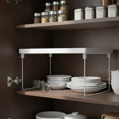 Estante Organizador Multiuso Plegable Apilable 38cm Blanco