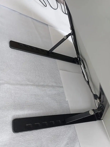 Soporte Plegable Y Ajustable Para Notebook Con Antideslizante, Para 8  A 19  En Plástico Negro