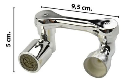 Puntero Grifo Multiuso Cromado Adaptador Giratorio Boquilla Plateado Cromado