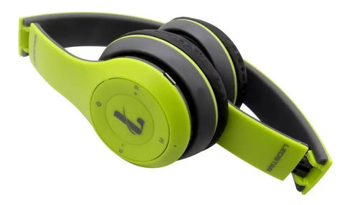 Auricular Bluetooth Tf Aux 3.5 Micrófono Vincha Ajustable Verde