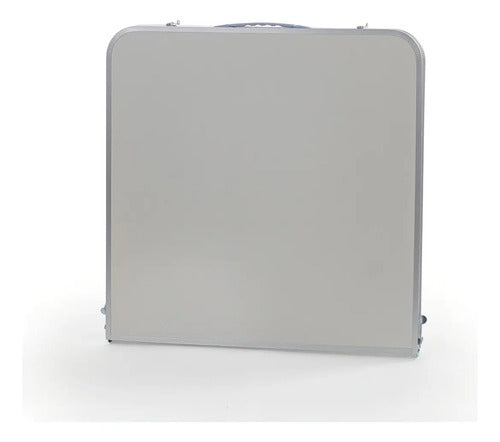 Mesa Plegable Con 4 Bancos Para Camping 120cm Color Blanco Diseño Moderno