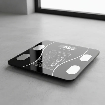 Balanza Pesa Digital Bluetooth Inteligente App Smart Baño Color Negro