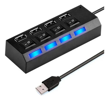 Adaptador Hub Usb 4 Puertos Con Interruptores Aleatorio